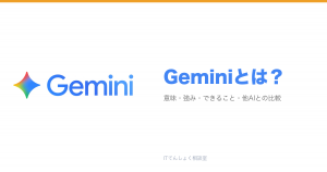 Geminiとは？Googleのマルチモーダル生成AI解説のアイキャッチ
