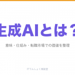 生成AIとは？意味・仕組み・転職市場での価値解説のアイキャッチ